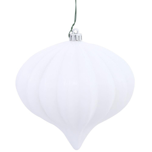 Vickerman N151211DSV 5.7" White Shiny Onion UV Drilled 3/Bag