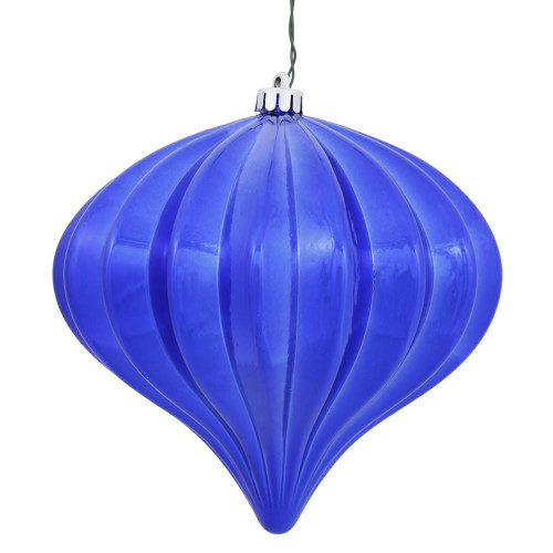 Vickerman N151222DSV 5.7" CobaltBlue Shiny Onion UV Dril 3/Bg
