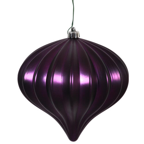 Vickerman N151226DMV 5.7" Plum Matte Onion UV Drilled 3/Bag