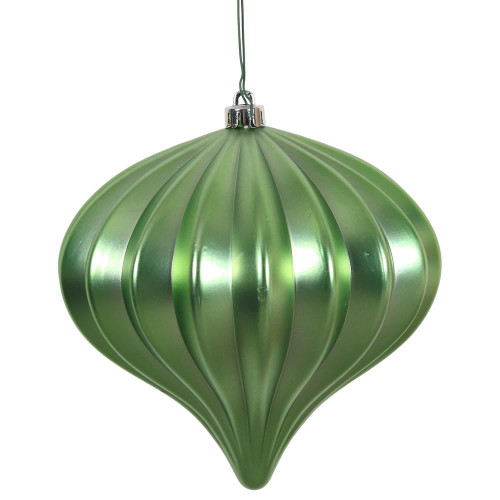 Vickerman N151254DMV - 5.7 inch Celadon Matte Onion Outdoor Christmas Ornament - 3 Pack