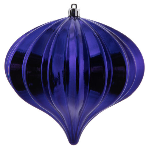 Vickerman N151266DSV - 5.7 inch Purple Shiny Onion Outdoor Christmas Ornament - 3 Pack
