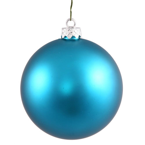 Vickerman N591012DMV 4" Turquoise Matte Ball UV Drilled 6/Bag