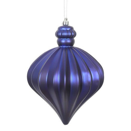 Vickerman N175822D 6" Cobalt Blue Matte Onion Drop 4/Bg