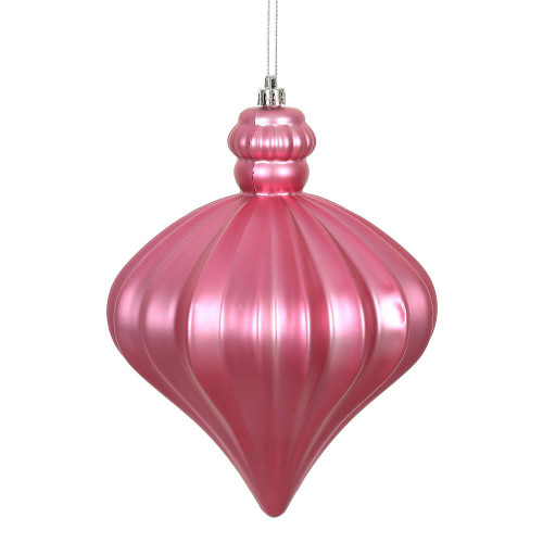  Vickerman N175845D 6" Mauve Matte Onion Drop 4/Bg 