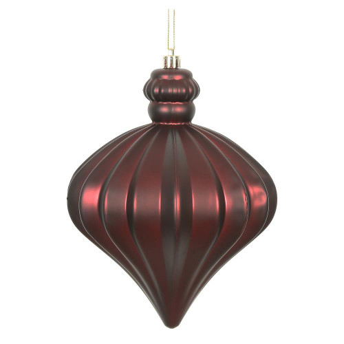 Vickerman N175865D 6" Burgundy Matte Onion Drop 4/Bg
