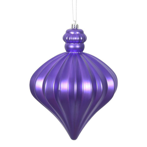 Vickerman N175866D 6" Purple Matte Onion Drop 4/Bg