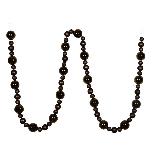 Vickerman N181775 - 9 ft Chocolate Ball Christmas Garland - Unlit