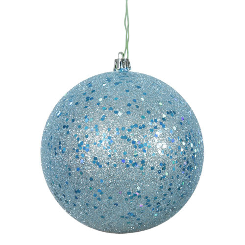 Vickerman N591232DQ 4.75" Baby Blue Sequin Ball Drill 4/Bag
