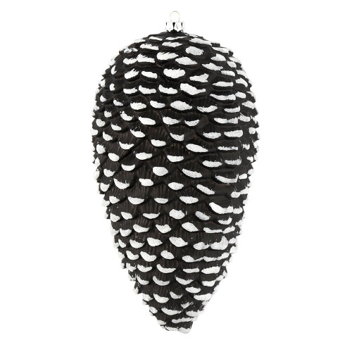 Vickerman N187317D 10" Black/White Matte Glitt Pinecone 2/B