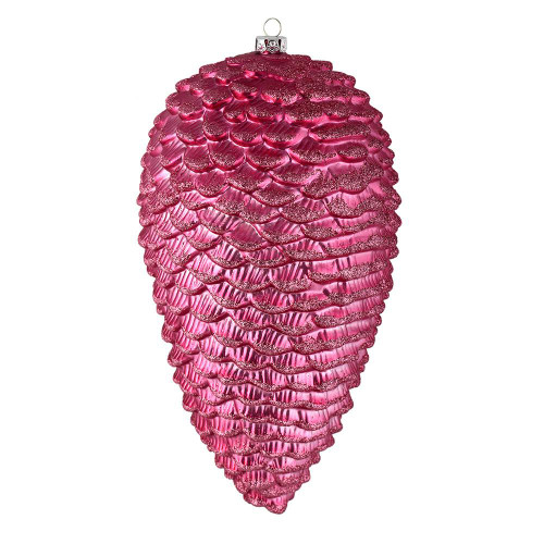  Vickerman N187345D 10" Mauve Matte Glitter Pinecone 2/Box 
