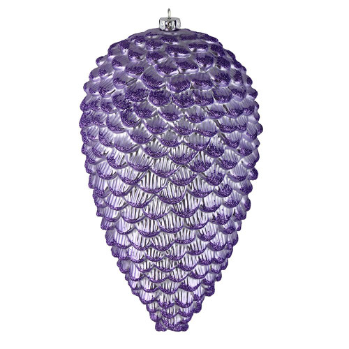  Vickerman N187386D 10" Lavender Matte Glitter Pinecone 2/Bo 
