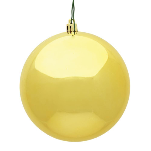  Vickerman N591237DSV 4.75" Honey Gold Shiny Ball UV 4/Bag 