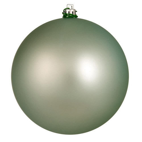Vickerman N591240DMV - 4.75 inch Frosty Mint Matte Ball Outdoor Christmas Ornament - 4 Pack