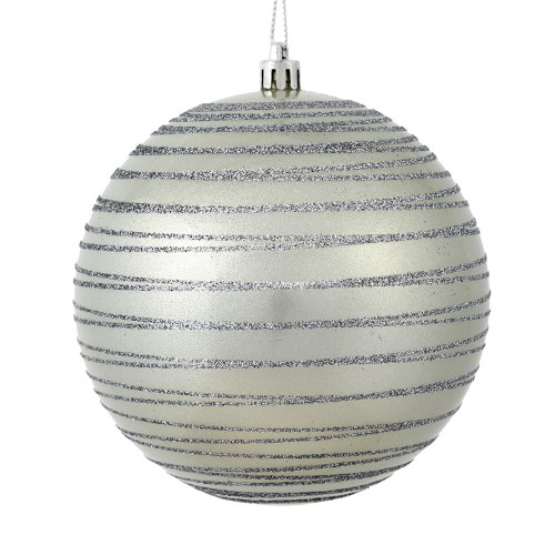  Vickerman N187725D 4.75" Limestone Candy Glitter Ball 4/Bag 