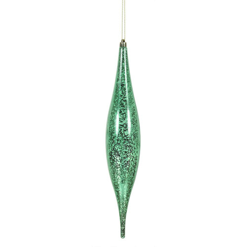 Vickerman N176644 - 13 inch Seafoam Mercury Teardrop Christmas Ornament - 2 Pack