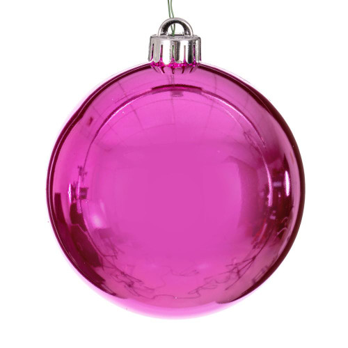  Vickerman N591259DSV 4.75" Hot Pink Shiny Ball UV Drilled 4/B 