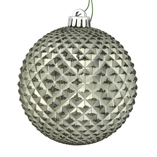 Vickerman N188523D - 4 inch Wrought Iron Glitter Ball Christmas Ornament - 6 Pack