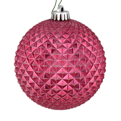 Vickerman N188545D 4" Mauve Durian Glitter Ball 6/Bag