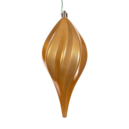 Vickerman N189533DCV - 8 inch Copper Gold Candy Teardrop Outdoor Christmas Ornament - 3 Pack