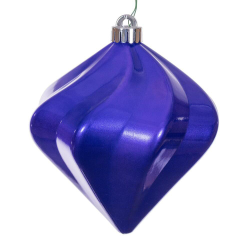 Vickerman N189866DCV - 6 inch Purple Candy Diamond Outdoor Christmas Ornament - 3 Pack