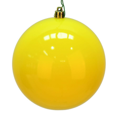  Vickerman N591278DSV 4.75" Yellow Shiny Ball UV 4/Bag 