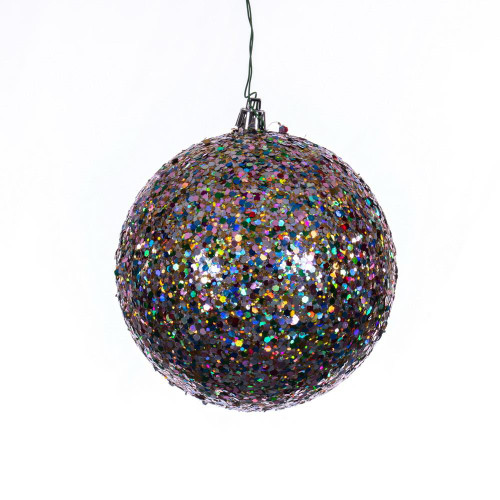  Vickerman N591299DQ 4.75" Multicolor Sequin Ball Drill 4/Bag 