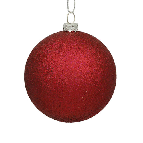 Vickerman N592019DG 8" Wine Glitter Ball Drilled Cap