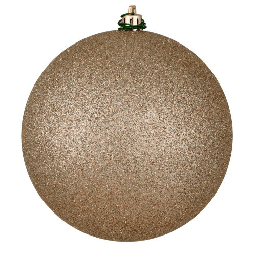  Vickerman N592043DG 8" Oat Glitter Ball Drilled 