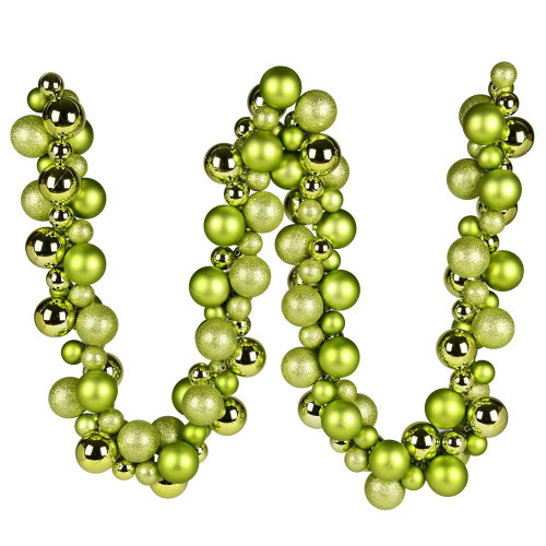 Vickerman N191273 - 6 ft Lime Ball Christmas Garland - Unlit