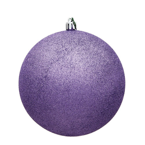  Vickerman N592086DG 8" Lavender Glitter Ball Drilled Cap 
