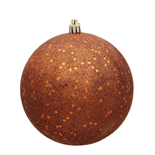  Vickerman N592088DQ 8" Copper Sequin Ball Drilled Cap 