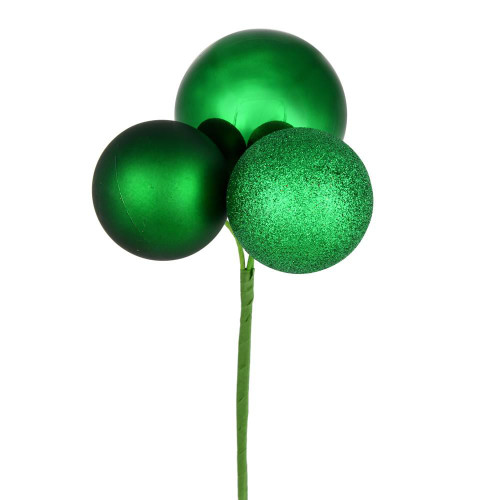 Vickerman N193004 - 18 inch Green 4-Finish Ball Christmas Ornament - 4 Pack
