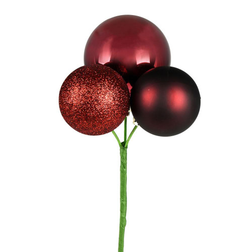  Vickerman N193065 18" Burgundy Ornament Pick 4/Bg 
