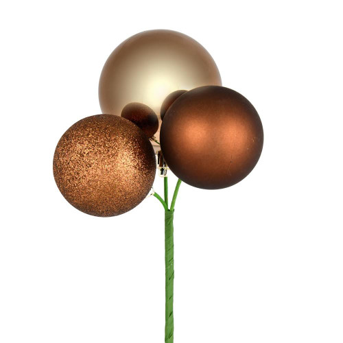 Vickerman N193076 18" Mocha Ornament Pick 4/Bg