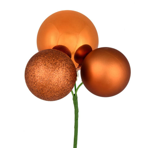Vickerman N193088 - 18 inch Copper 4-Finish Ball Christmas Ornament - 4 Pack