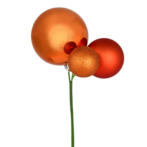 Vickerman N193118 18" Burnish Orange Ornament Pick 3/Bg