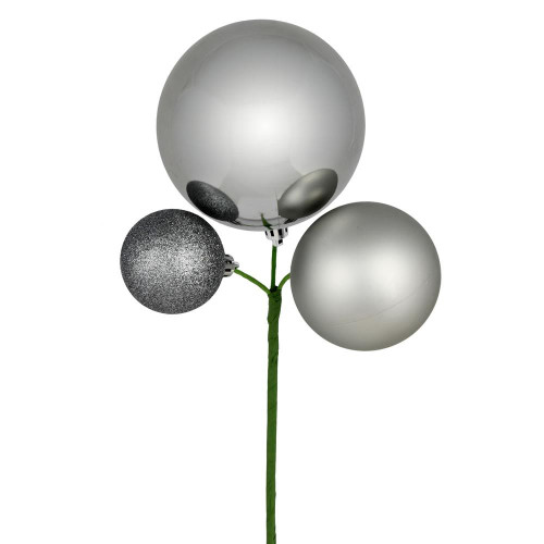  Vickerman N193125 18" Limestone Ornament Pick 3/Bg 