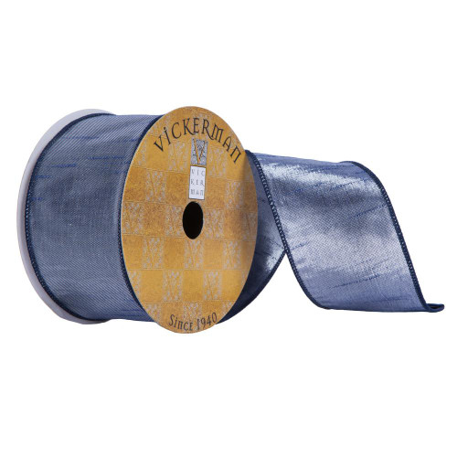  Vickerman Q201959 2.5"x10yd Blue/Silver Sheen Ribbon 