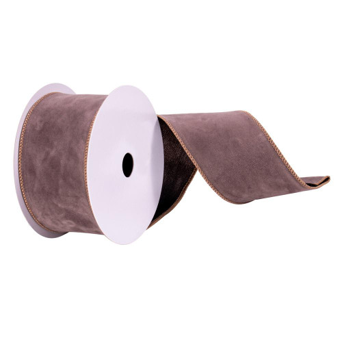  Vickerman Q214881 2.5"x10yd Mocha Faux Suede Ribbon 