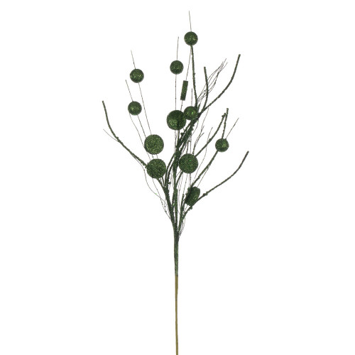 Vickerman QG220834 - 33 in. Juniper Ball Coin Twig Artificial Spray - 6 Pack