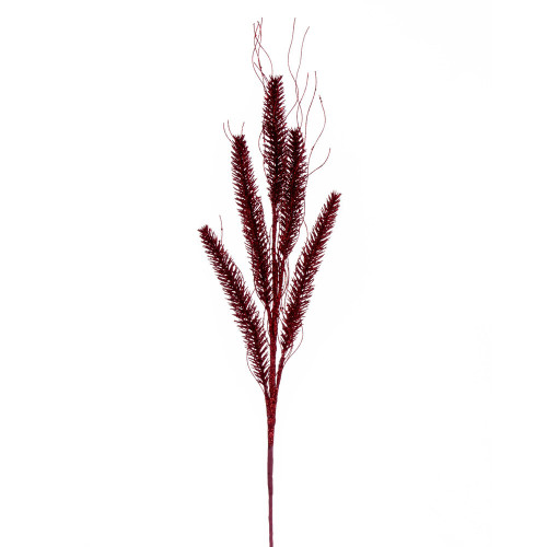 Vickerman QG224203 - 30 in. Red Wheat Glitter Artificial Spray - 6 Pack