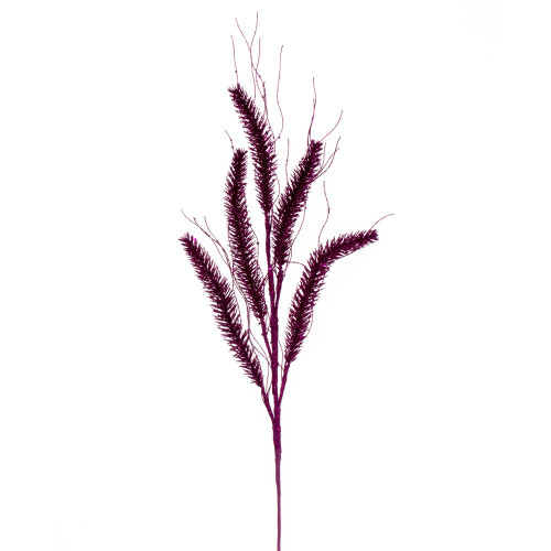 Vickerman QG224270 - 30 in. Fuchsia White Glitter Artificial Spray - 6 Pack