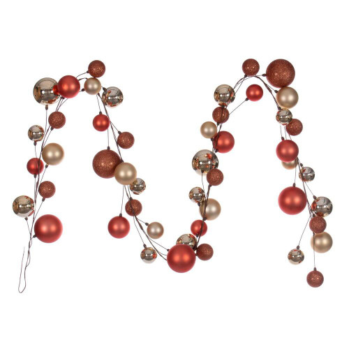 Vickerman N222792 - 10 ft Champagne Ornament Garland - Unlit