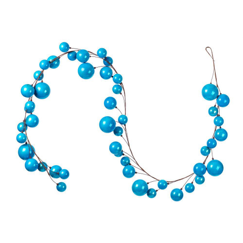 Vickerman N222812 - 10 ft Turquoise Ornament Garland - Unlit