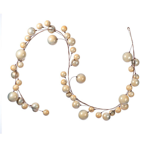 Vickerman N222843 - 10 ft Oat Ornament Garland - Unlit