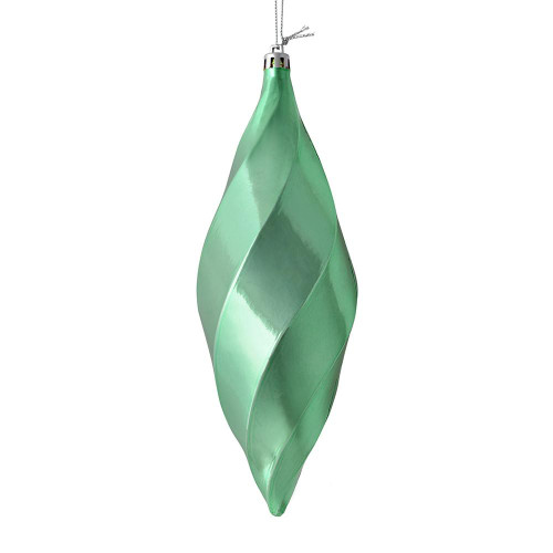Vickerman M183144S 8" Seafoam Green Shiny Swirl Finial 6/Bg