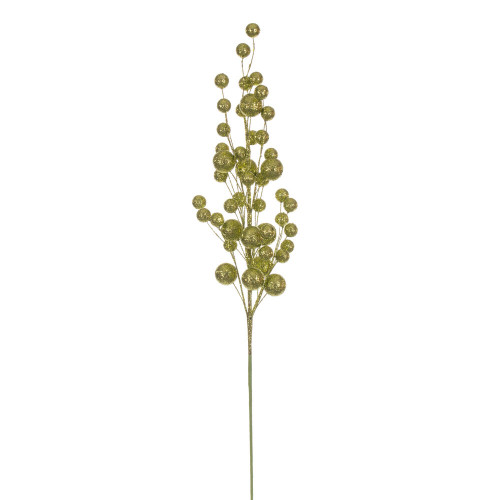 Vickerman QG226773 - 27 in. Lime Multi Ball Glitter Artificial Spray - 4 Pack