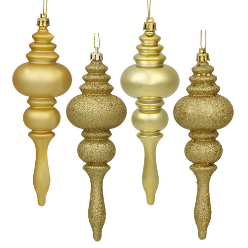 Vickerman N500208 7" Gold Finial 4 Finish Asst 8/Bx