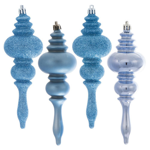 Vickerman N500229 7" Periwinkle Finial 4 Finish Asst 8Bx