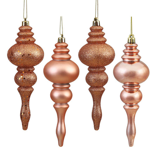 Vickerman N500258 7" Rose Gold Finial 4 Finish Asst 8/Bx